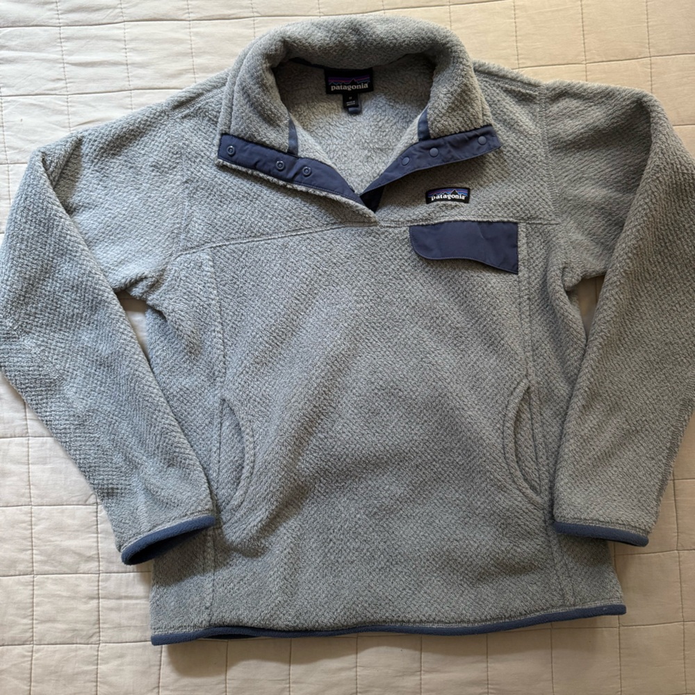 Patagonia Re-Tool Pullover Fleece Marsupial Jacket Gray in Women’s, Size M